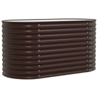 Verhoogd bed 160x80x81 cm staal bruin