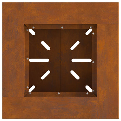Vuurkorf Weerbestendig Staal Roestvrij staal/Bruin 48 x 48 x 40 cm