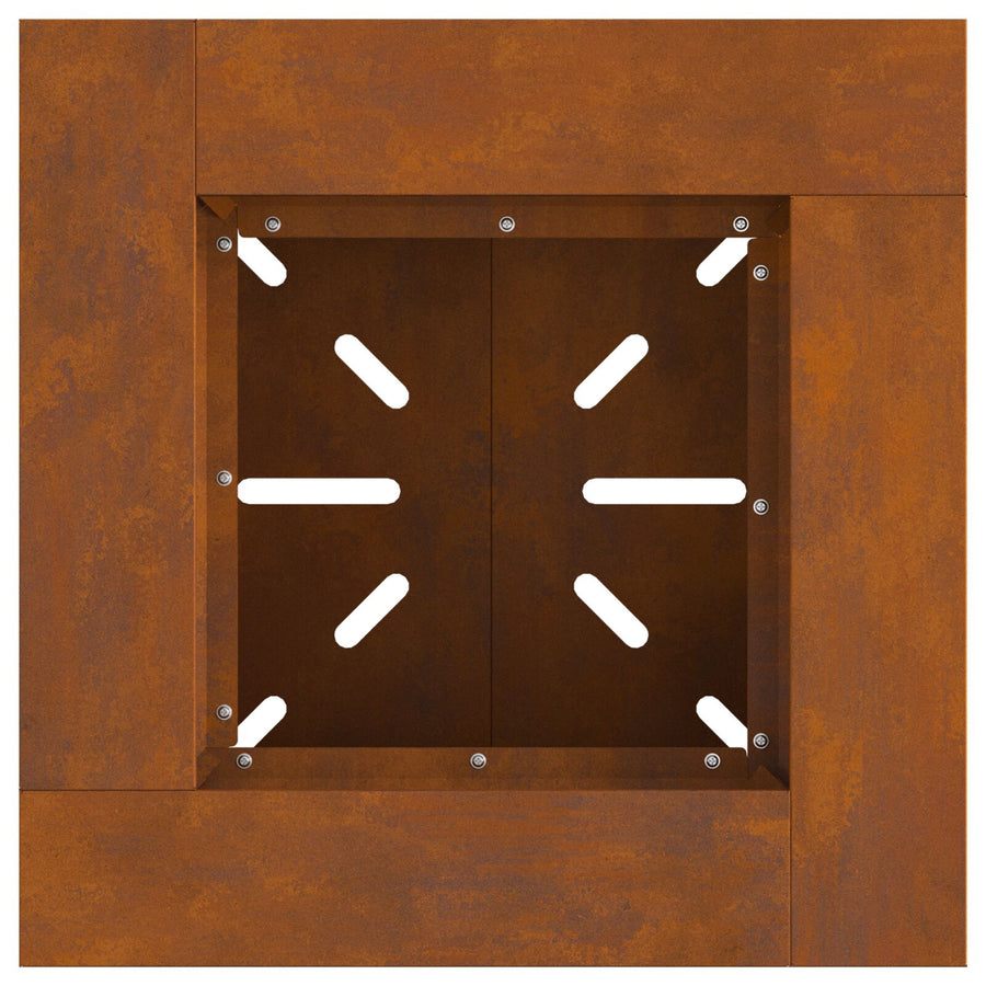 Vuurkorf Weerbestendig Staal Roestvrij staal/Bruin 48 x 48 x 40 cm