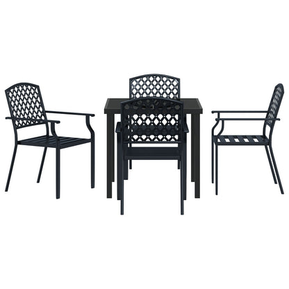 5 Delige Tuin Eetset Anthraciet Staal