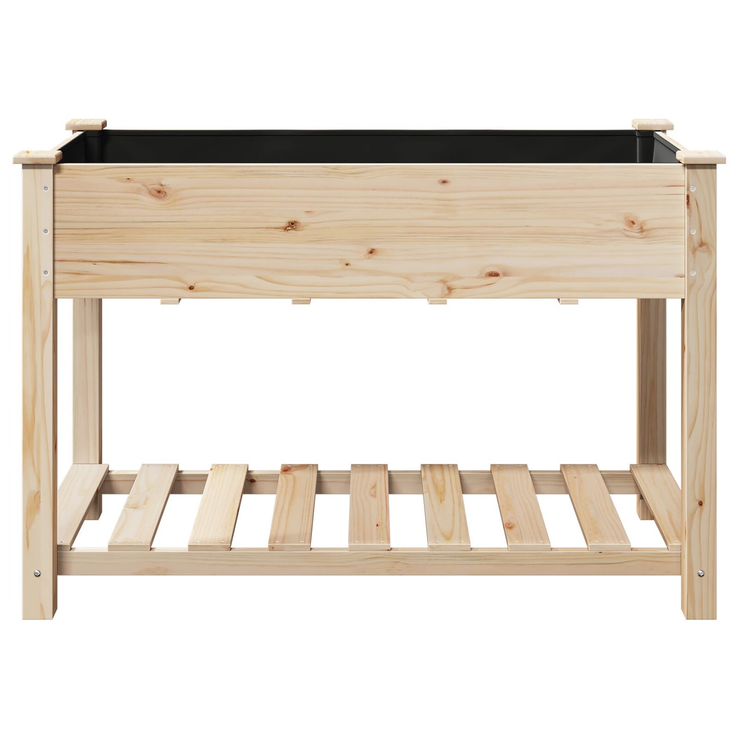Tuinbak Met Rek 115X59X76 Cm Massief Houten Vuurhout 115 x 59 x 76.5 cm