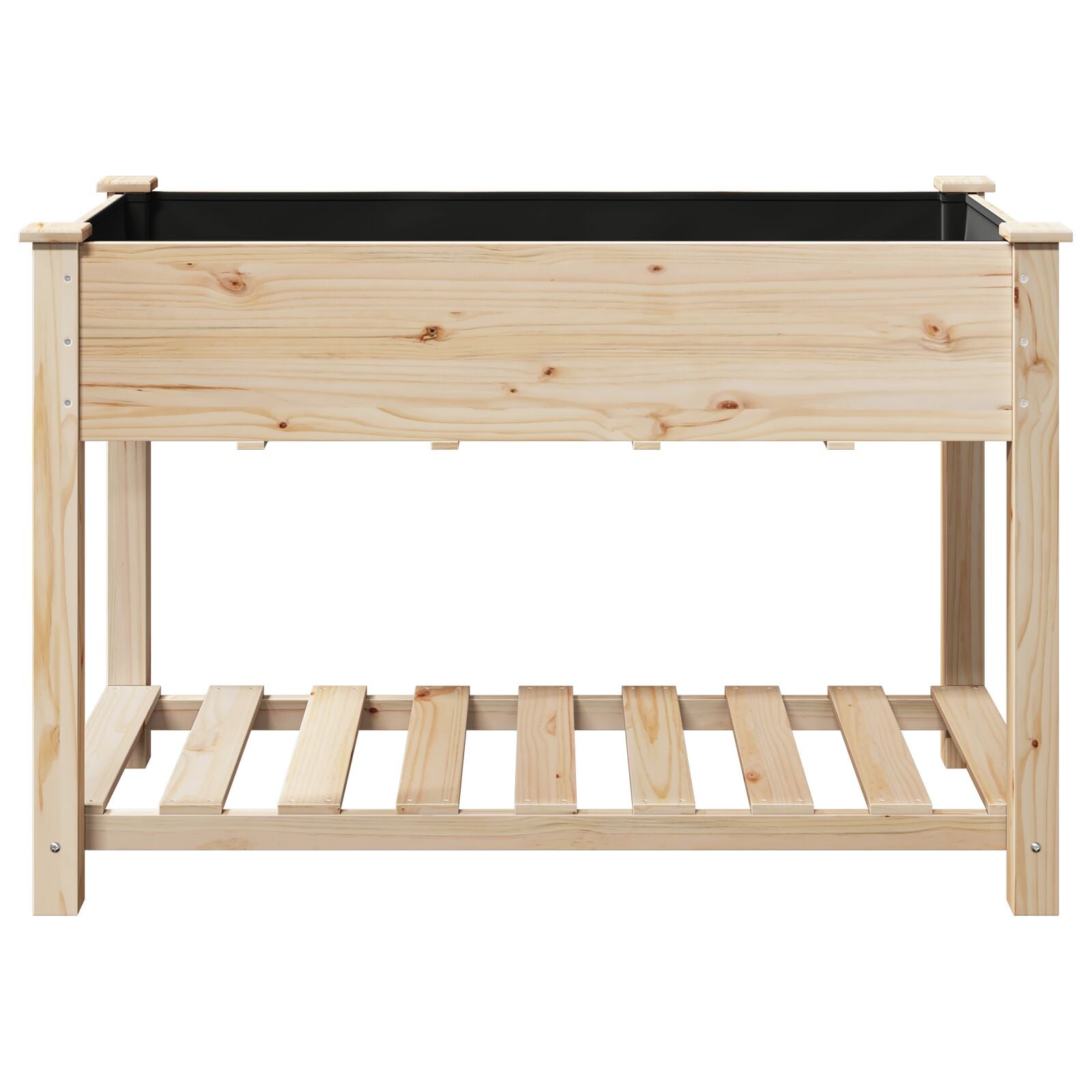 Tuinbak Met Rek 115X59X76 Cm Massief Houten Vuurhout 115 x 59 x 76.5 cm