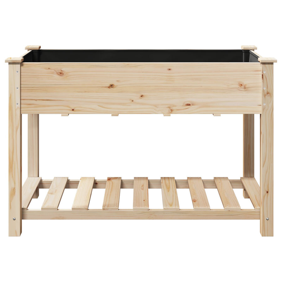 Tuinbak Met Rek 115X59X76 Cm Massief Houten Vuurhout 115 x 59 x 76.5 cm