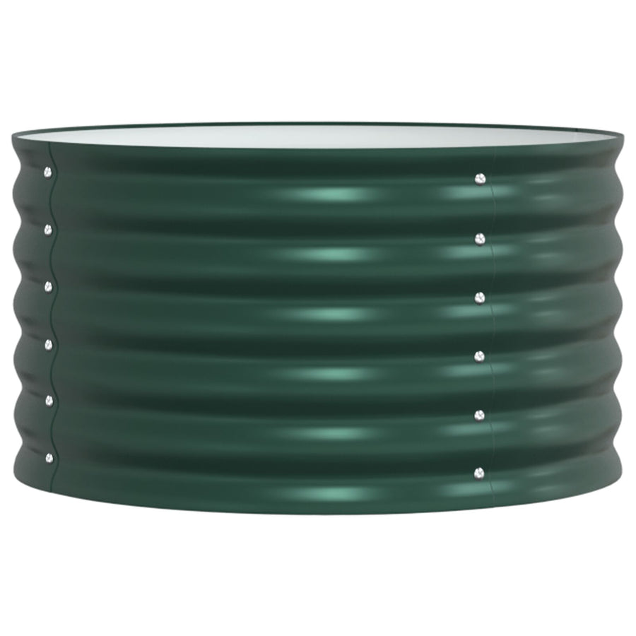 Tuin Verhoogde Bloembak Gegalvaniseerd Staal 80 x 80 x 44 cm Groen