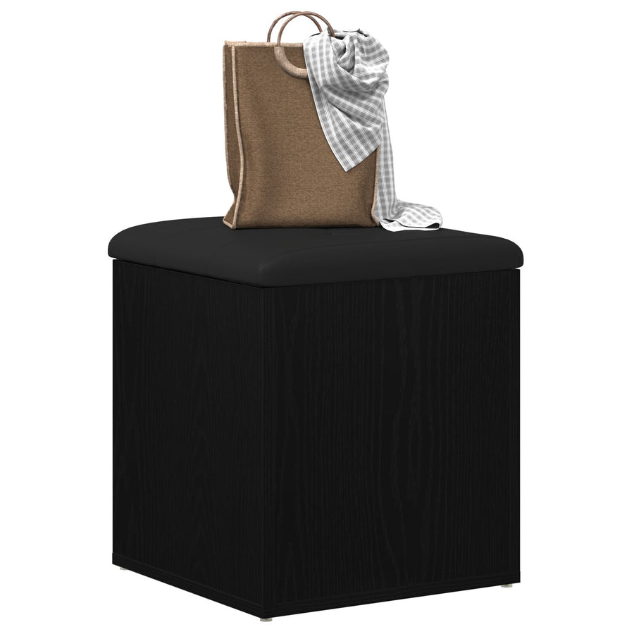 Opslagbank 40X40X45 Cm Geengineerd Hout Zwart eiken 42 x 42 x 45 cm