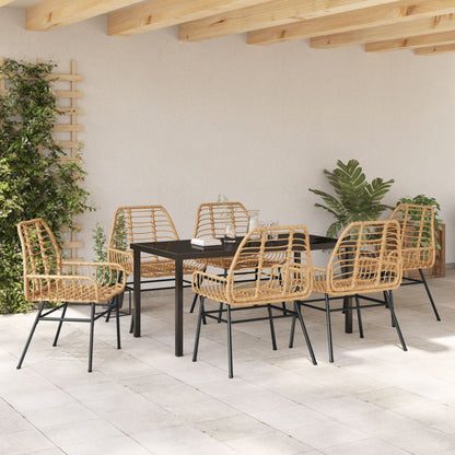 7-Delige Tuinset Bruin Poly Rattan