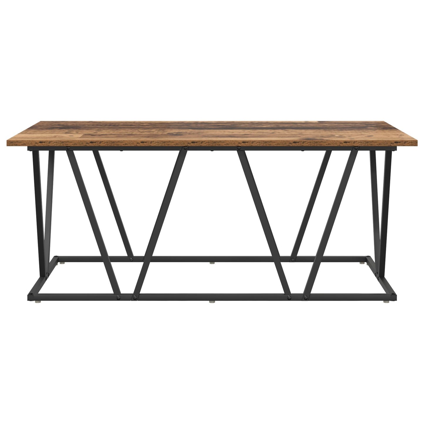 Salontafel 100X50X40 Cm Geengineerd Hout En Metaal Oud hout