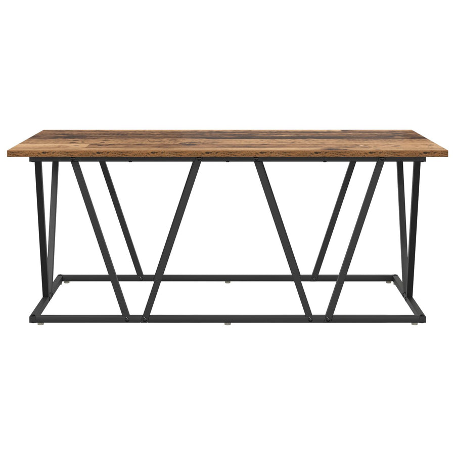 Salontafel 100X50X40 Cm Geengineerd Hout En Metaal Oud hout