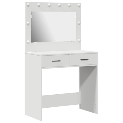 Kaptafel Met Led Lichten - , Wit 78,5 x 41 x 135 cm