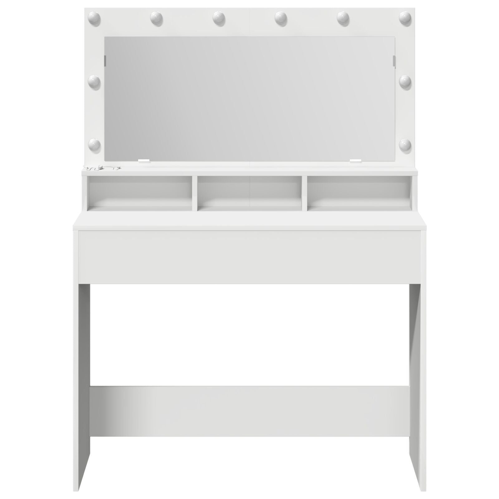 Te Kaptafel Met Led-Verlichting - Wit 100 x 41 x 135 cm