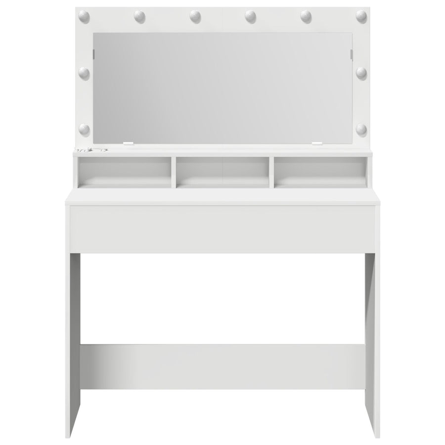 Te Kaptafel Met Led-Verlichting - Wit 100 x 41 x 135 cm