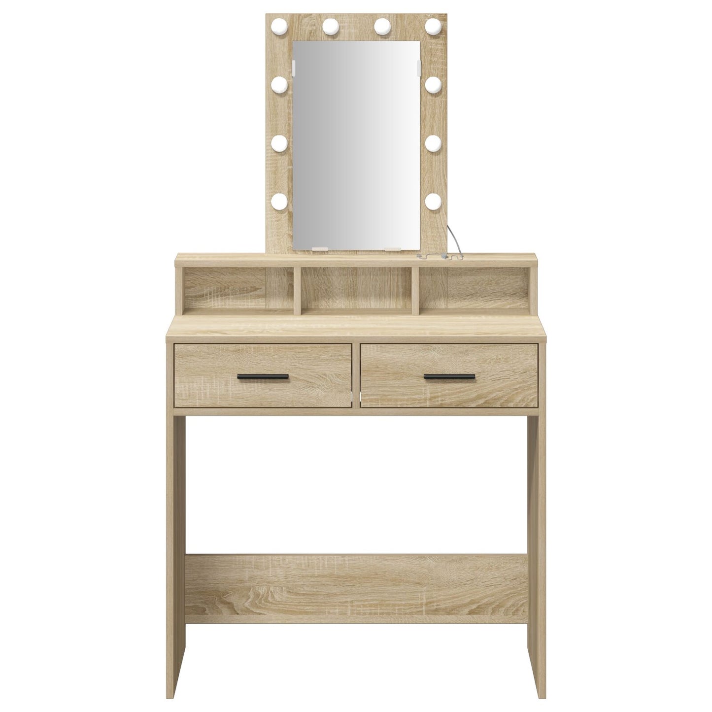 Make-Up Tafel Met Led Verlichting Sonoma eiken 79 x 41 x 140 cm