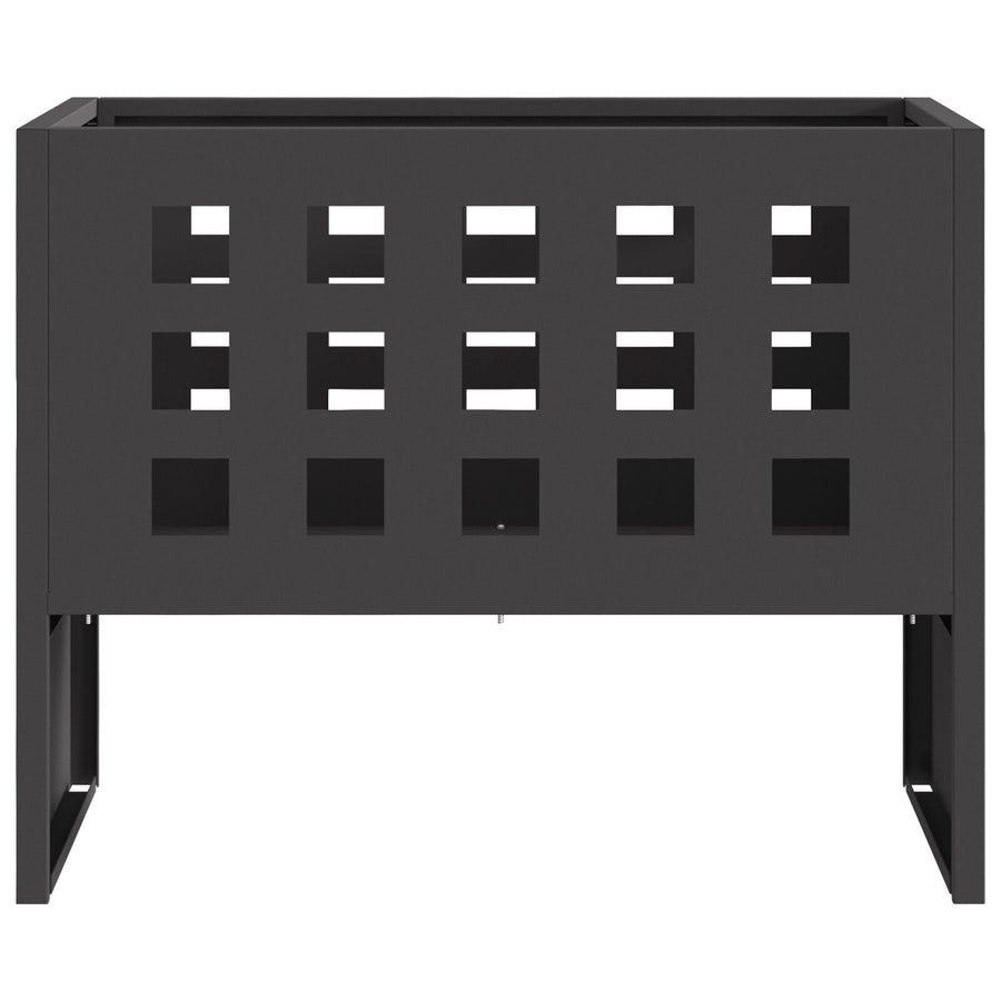 Vuurkorf Rechthoekig Zwart 50X30X40 Cm Staal Koudgewalst staal/Zwart