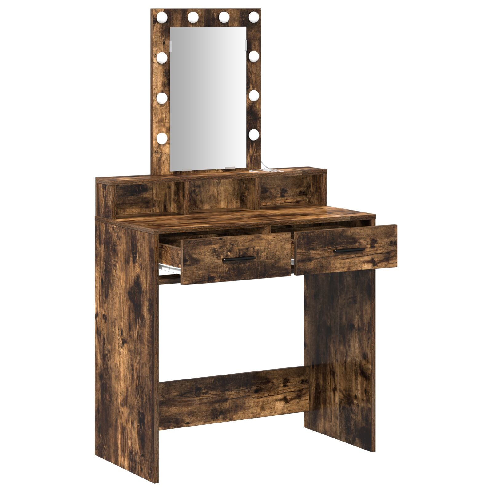 Kaptafel Met Led Verlichting - Gerookt Eiken Gerookte eiken 79 x 41 x 140 cm