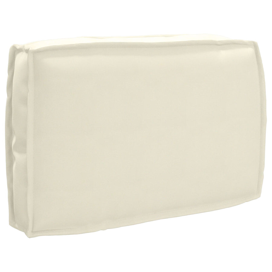 Buiten Kussen Polyester 60 X 40 X 12 Cm Afneembare Hoezen Crème