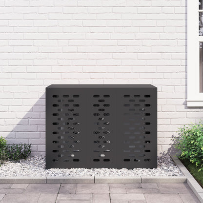 Airconditioner Cover Staal Zwart 110 x 50 x 80 cm