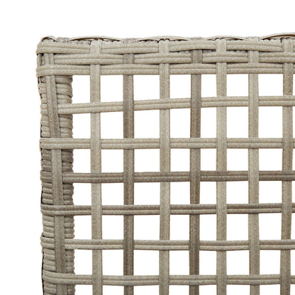 Tuinstoelen 2 Stuks Met Kussens Poly Rattan Lichtgrijs en Donkergrijs