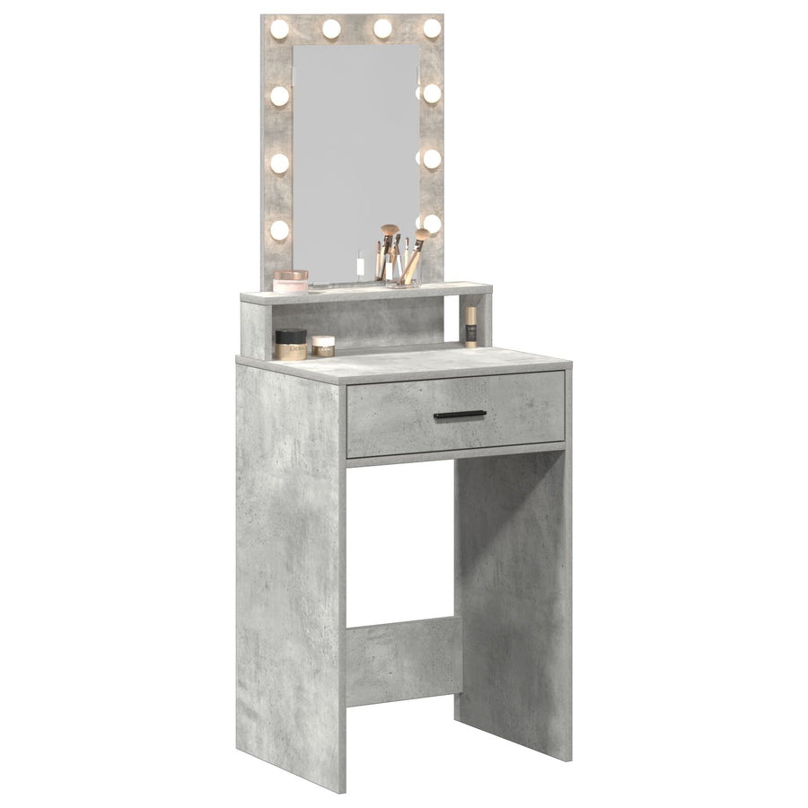Kaptafel Met Led-Verlichting Betongrijs Beton grijs 50 x 41 x 140 cm