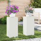 Plant Stand 2 pcs White 24 x 24 x 55 cm Steel