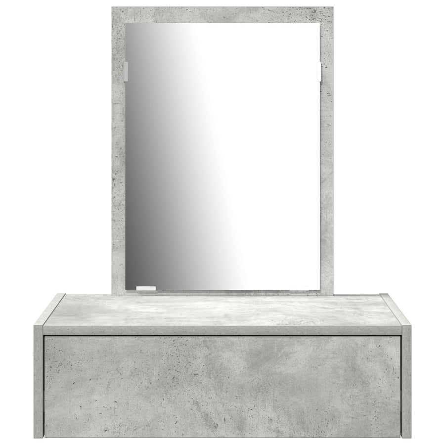 Wand Kaptafel 60 x 40 x 70 cm Beton grijs zonder LED