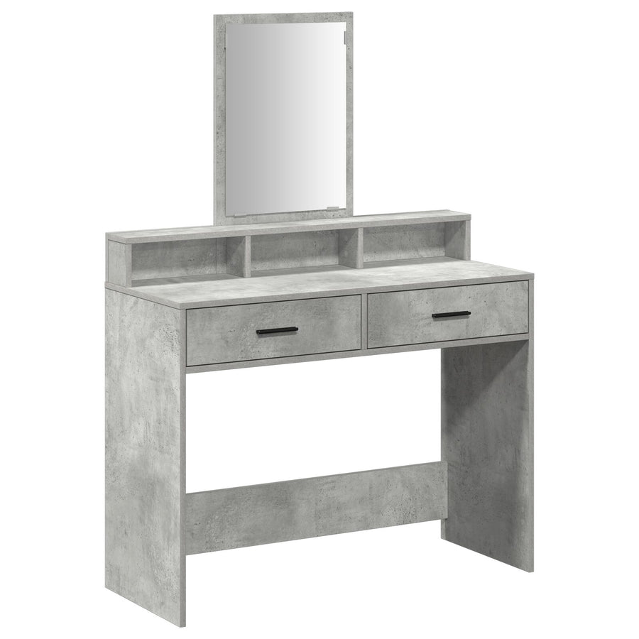 Kaptafel Met Lades Betonnen Grijs 100 x 41 x 140 cm Beton grijs
