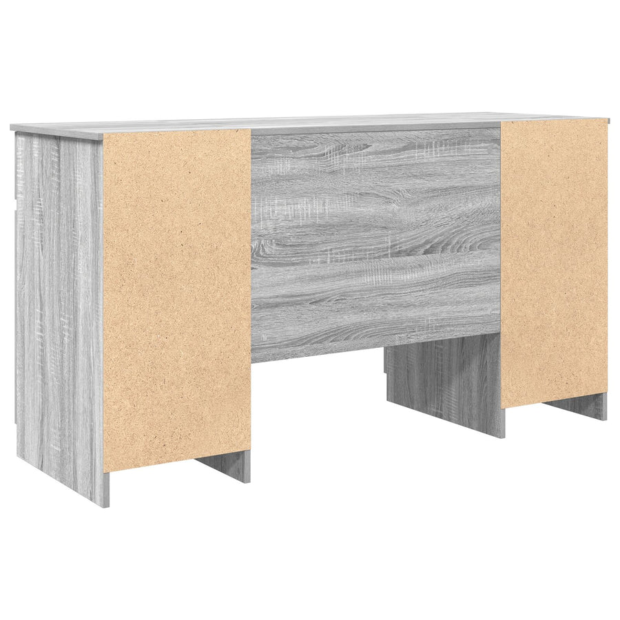 Bureau Grijs Sonoma 140X49X76 Cm Bewerkt Hout