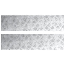 Aluminium Checker Platen 2 Stuks Antislip 100X25 Cm 100 x 25 x 0.3 cm Rechthoekig