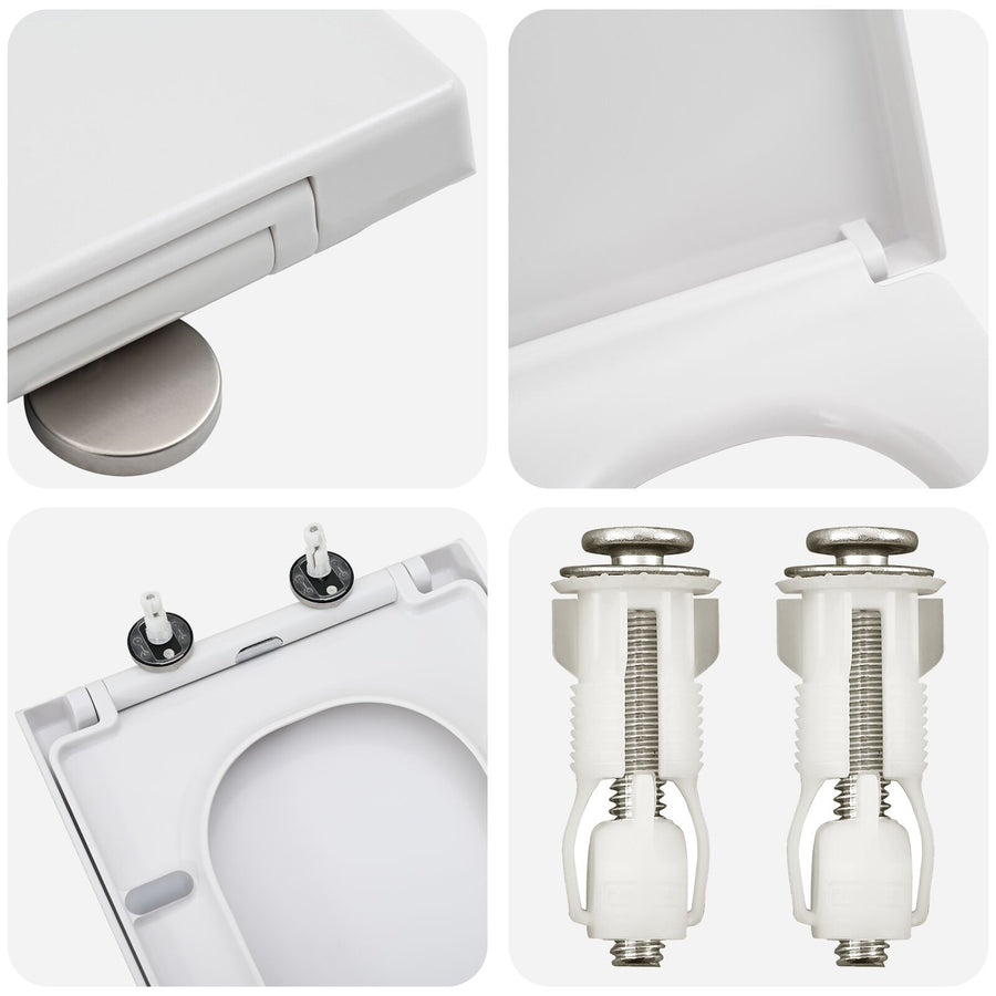 Snelsluiting Toiletbril Met Soft Close Duroplast Wit