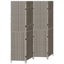 Kamerscherm Opvouwbaar 195X Poly Riet 180 cm Grijs 4 panelen