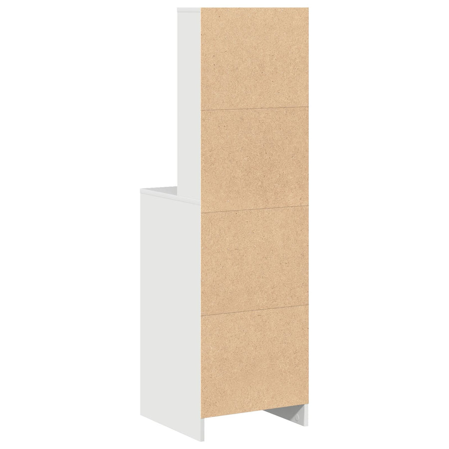 Hoge Kast 40X41X135 Cm Bewerkt Hout Wit