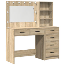 2 Delige Kaptafel Set Met Led Sonoma Eiken Gefabriceerd Hout