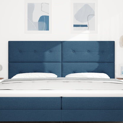 Hoofdbord Knop Ge Tuft Stof Blauw 200 cm Hoog hoofdbord