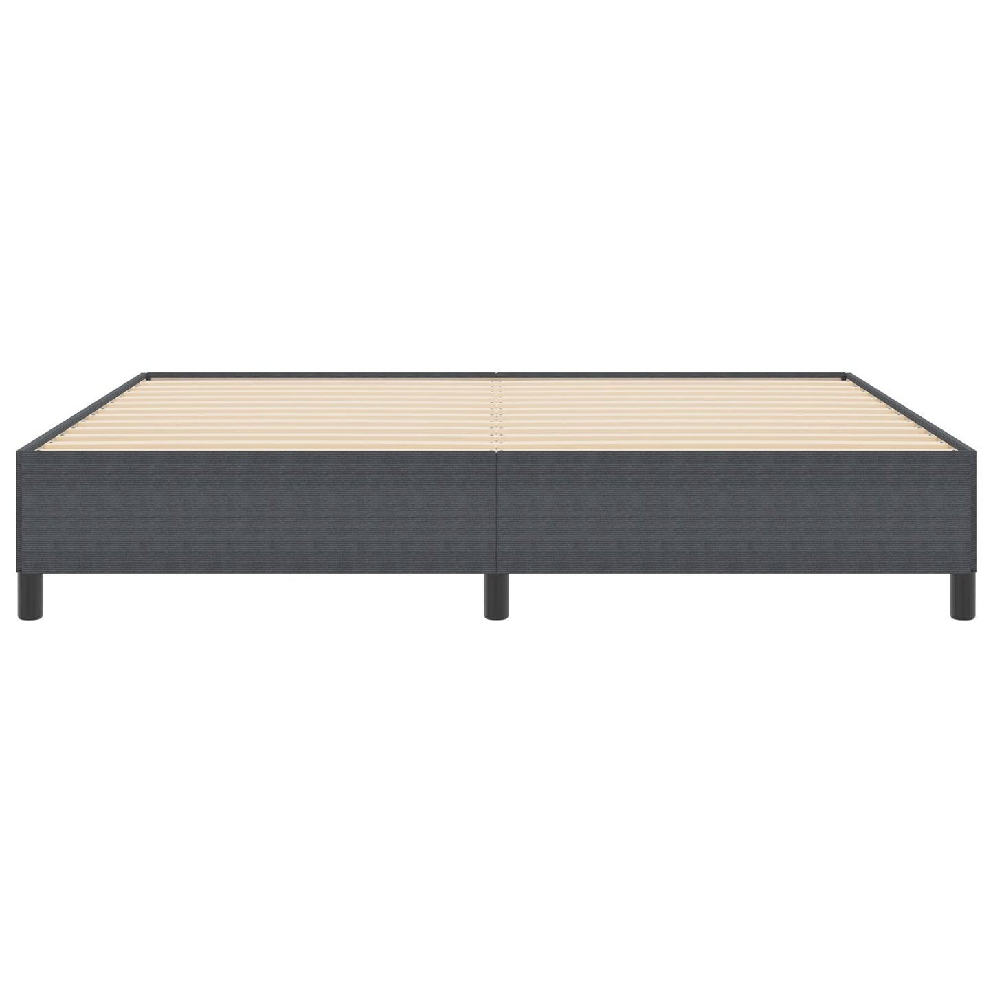 Bedframe Corduroy Stof Donkergrijs 200 x 200 cm