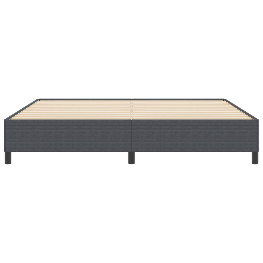 Bedframe Corduroy Stof Donkergrijs 200 x 200 cm