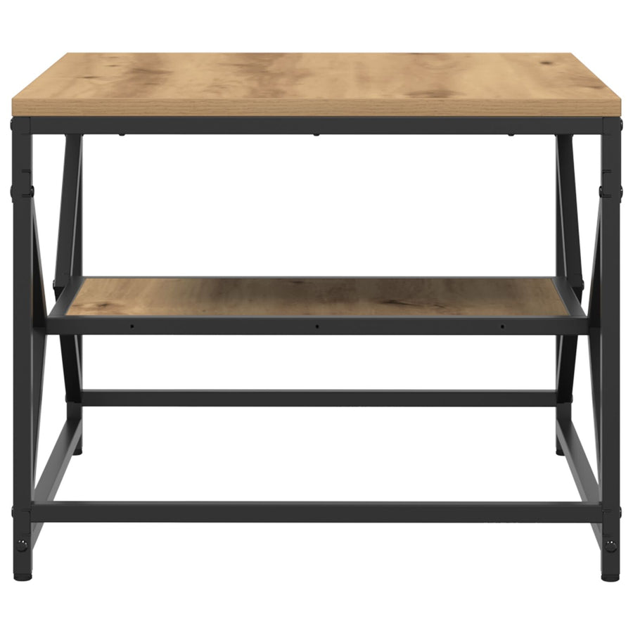 Salontafel Met Plank Bewerkt Hout Artisan eiken 51 x 50 x 40 cm