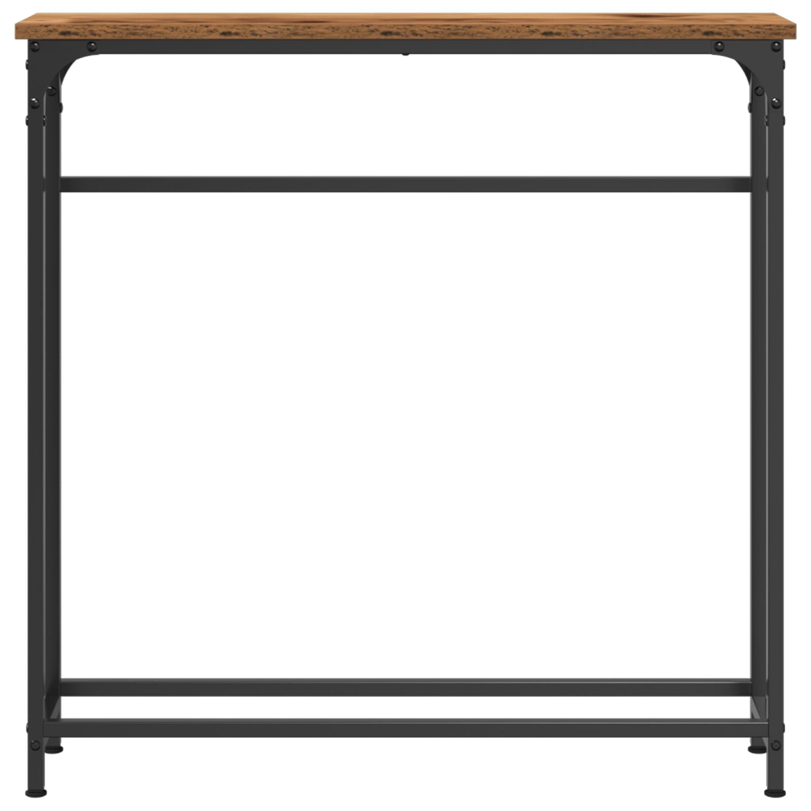 Console Tafel Oude Hout 75X19,5X75 Cm Gefabriceerd Hout En Staal Oud hout