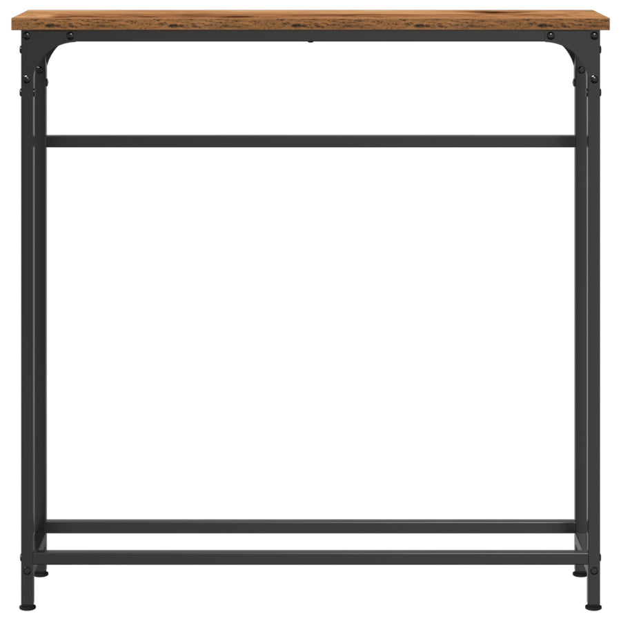 Console Tafel Oude Hout 75X19,5X75 Cm Gefabriceerd Hout En Staal Oud hout