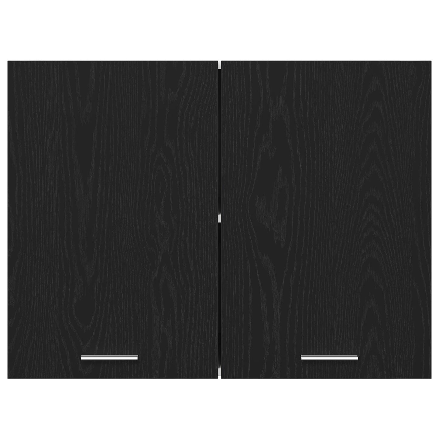 Zwarte Eiken Hangkast - 80X31X60 Cm - Gemaakt Van Bewerkt Hout