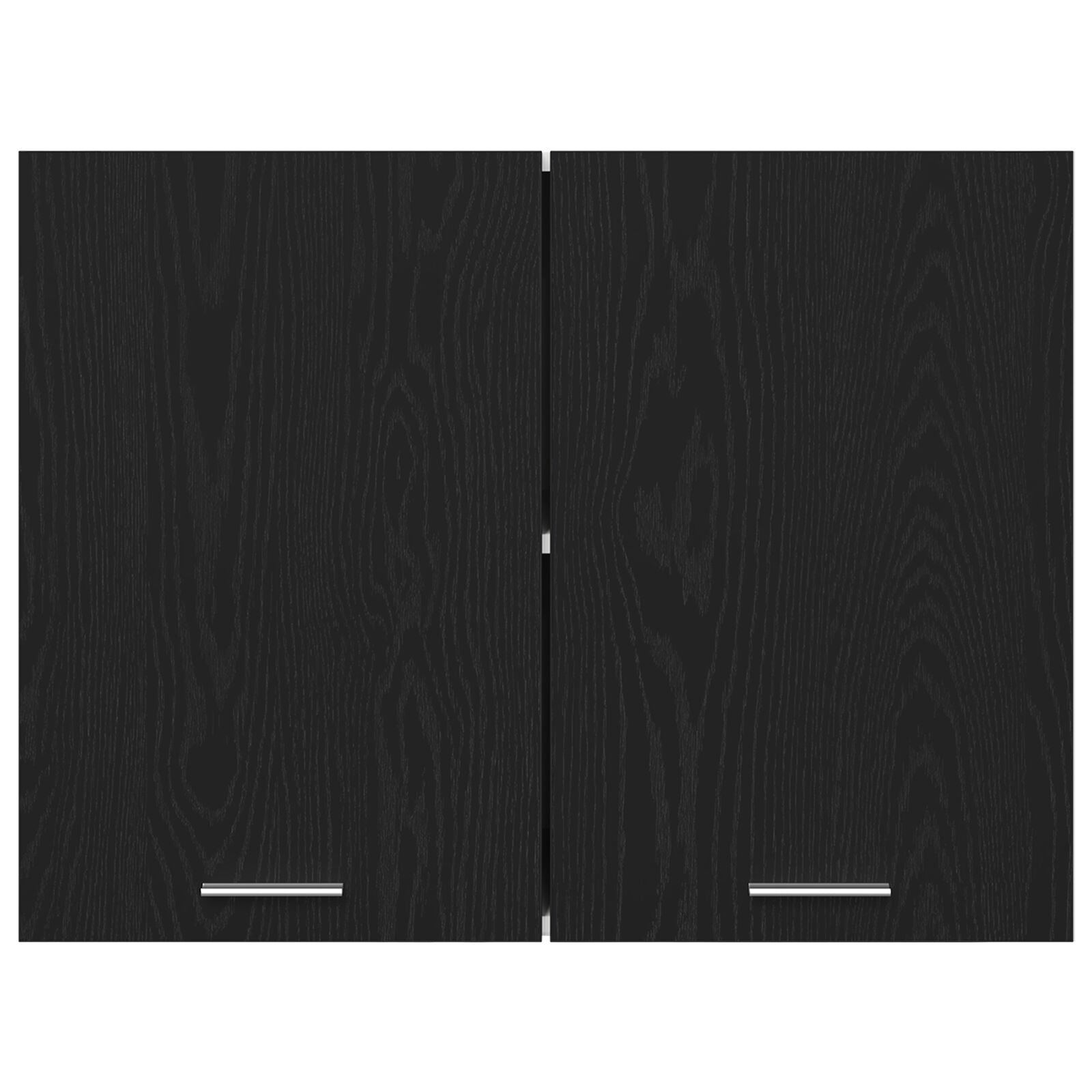Zwarte Eiken Hangkast - 80X31X60 Cm - Gemaakt Van Bewerkt Hout