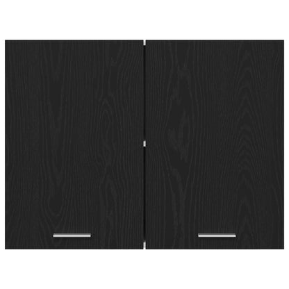 Zwarte Eiken Hangkast - 80X31X60 Cm - Gemaakt Van Bewerkt Hout