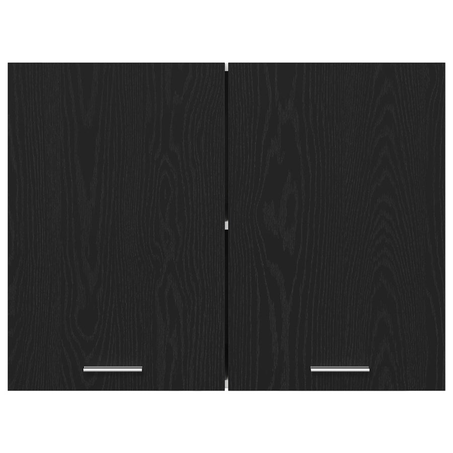 Zwarte Eiken Hangkast - 80X31X60 Cm - Gemaakt Van Bewerkt Hout