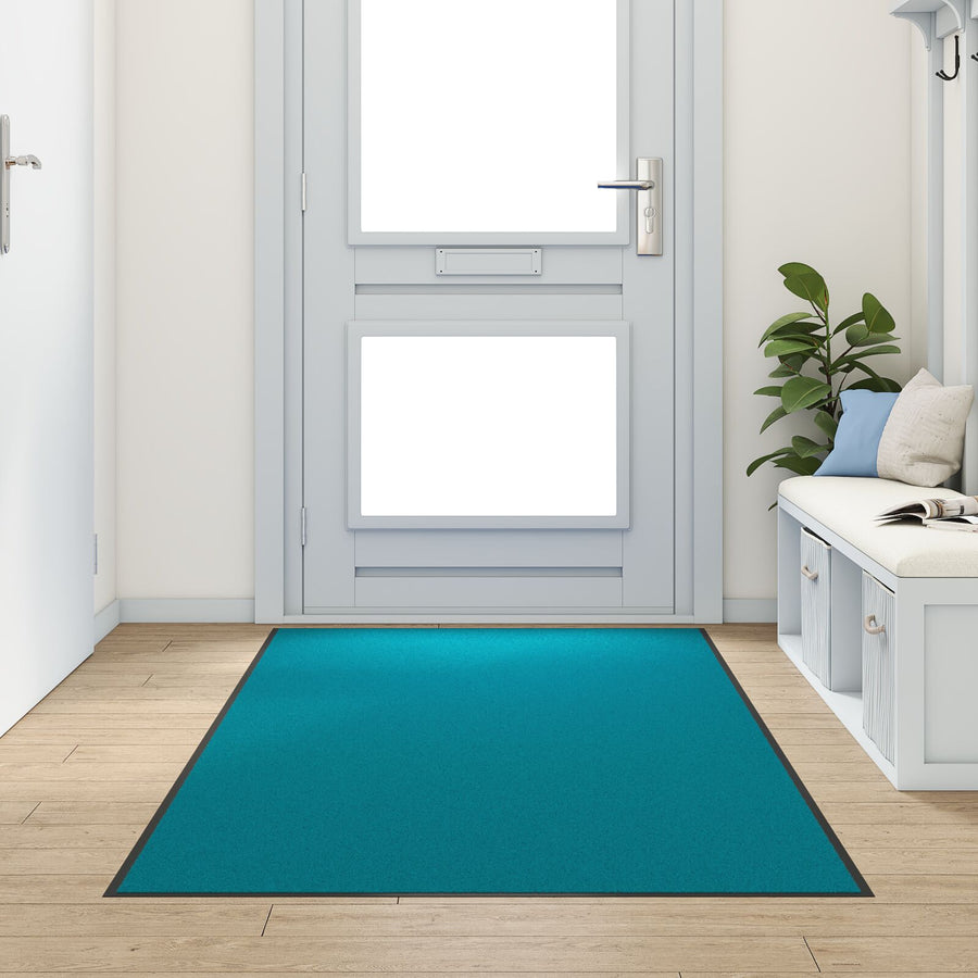 Deurmat Wasbaar Cyan 120X300 Cm