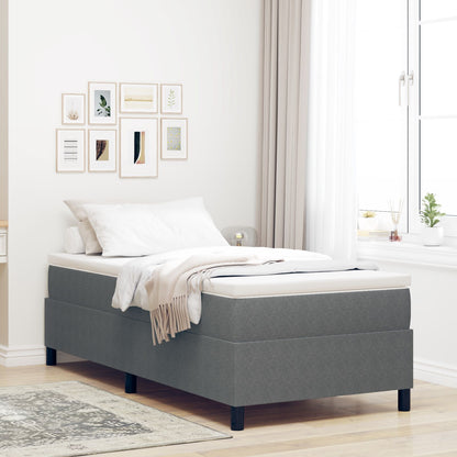 Boxspringbed Met Matras Lichtgrijs 80X200 Cm Corduroy Stof
