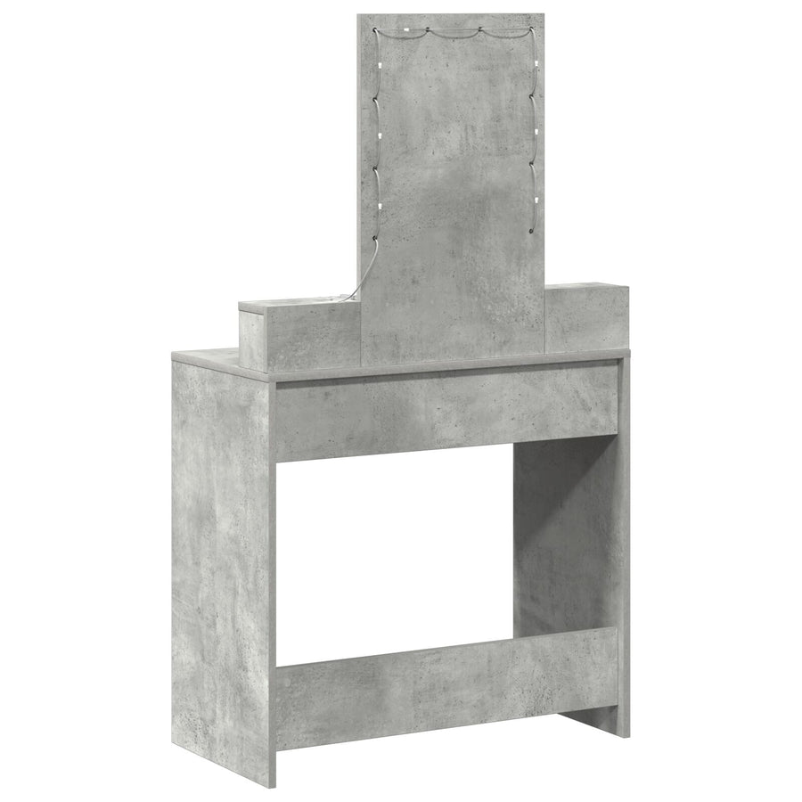 Kaptafel Met Led-Verlichting Beton grijs 79 x 41 x 140 cm
