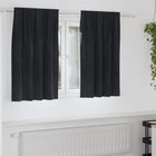 Verduisterende gordijnen 2 stuks zwart 140x140 cm fluweel