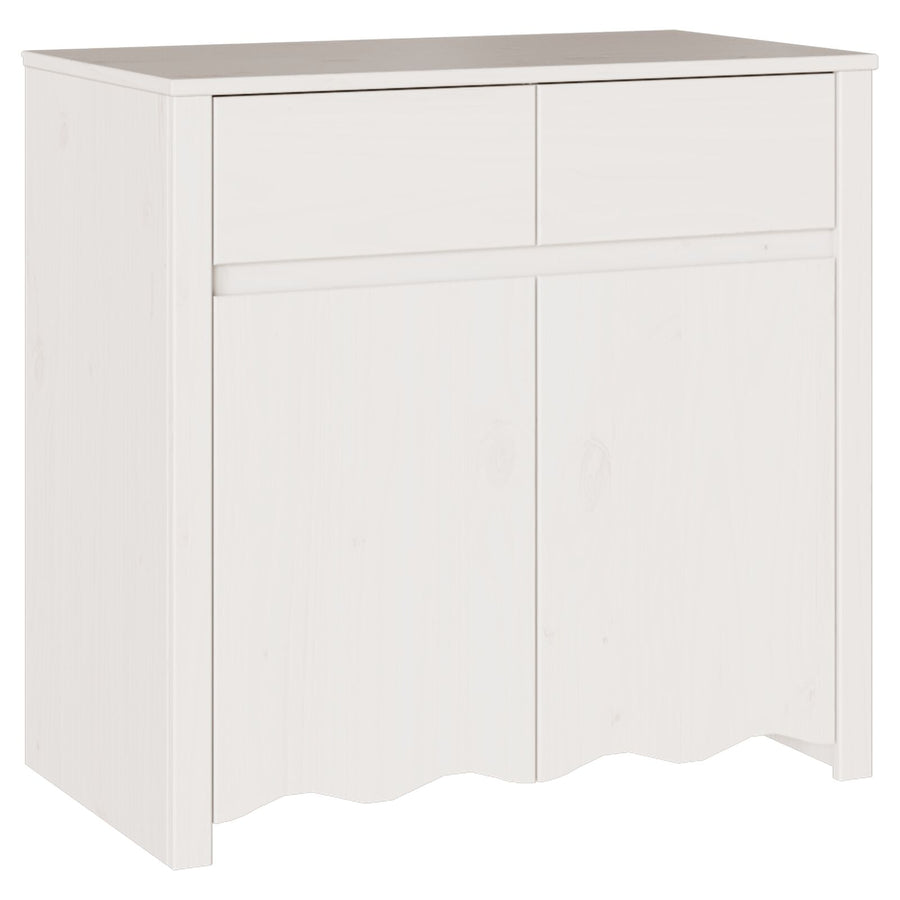 Dressoir ""Drammen"" 79X43X75,5 Cm Massief Hout Vuren Wit