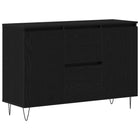 Sideboard with drawer Black Oak 101.5 x 35 x 70 cm Engineered wood