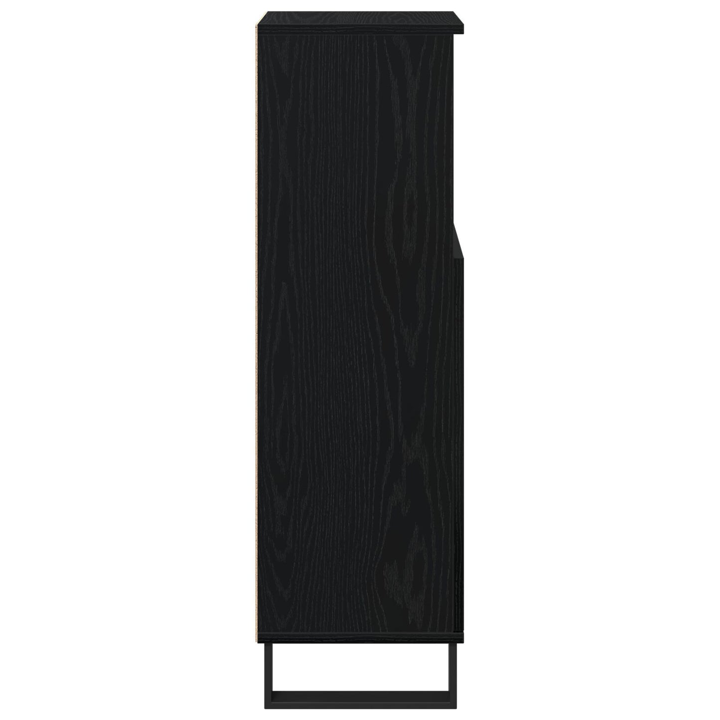 Badkamerkast 30X30X100 Cm Gelaagd Hout Zwart eiken