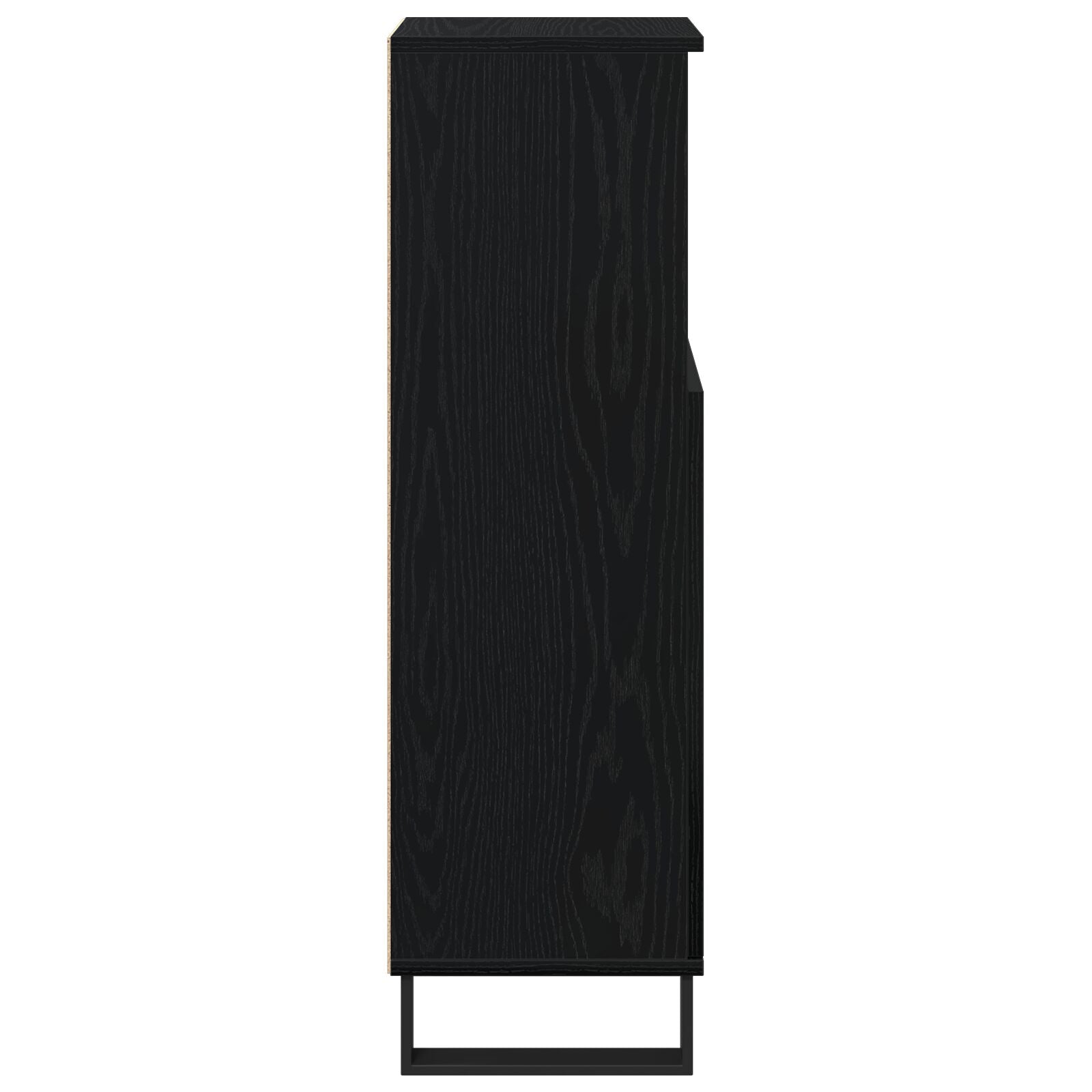 Badkamerkast 30X30X100 Cm Gelaagd Hout Zwart eiken