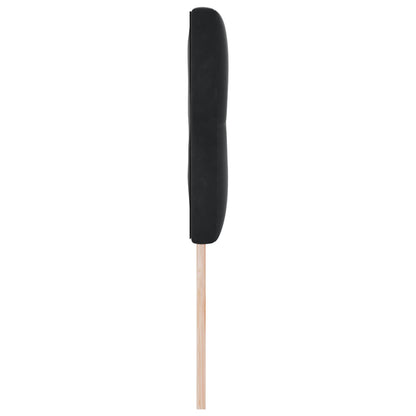 Hoofdbord Knopgestopt Velvet Zwart 160 cm Laag hoofdbord